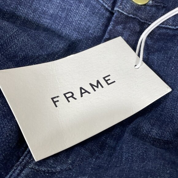 Frame Le High Rise Flare Jeans Womens Size 33 Dark Wash Cowgirl Stretch - Picture 13 of 15